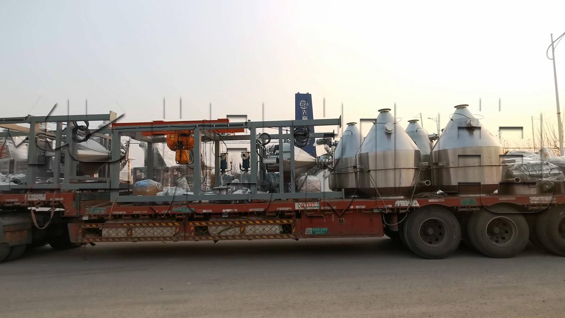 华旭机电发货视频-真空上料机，螺旋输送机，无尘投料站