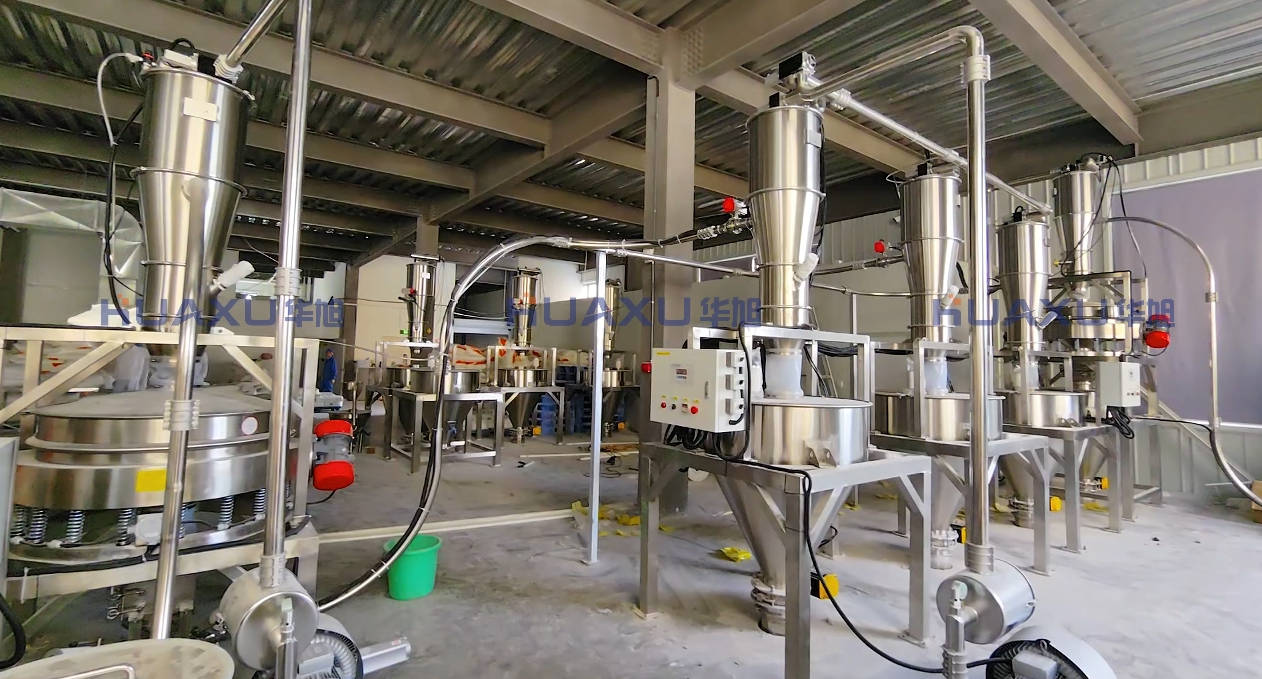 某食品厂客户淀粉投送筛分产线